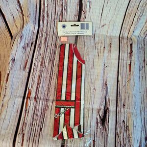 Beistle Tyvek Novelty Vest Red/White/Black Striped Halloween 66240 Vintage 1990s